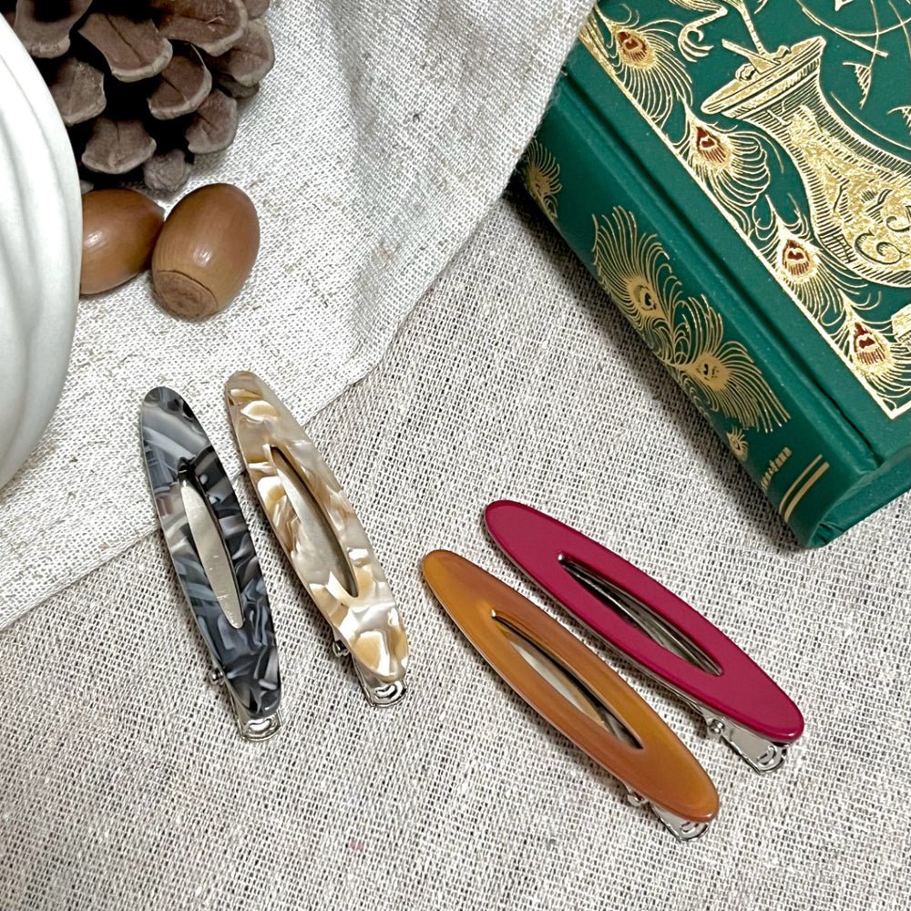 Acetate cut out hair clip long oval makeup clip casual side bangs clip duckbill clip hair accessories fashionnew arrival