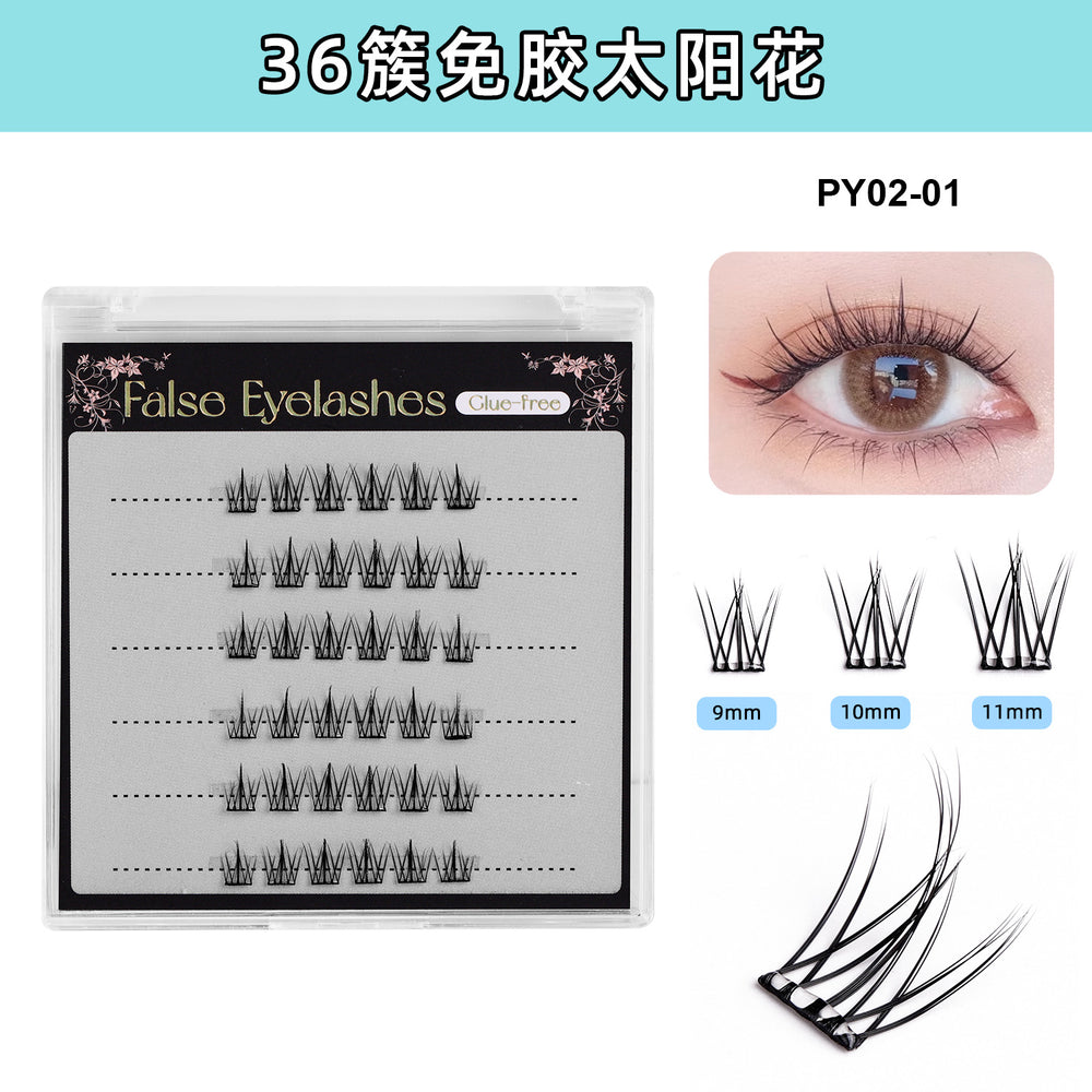 Qingdao pingdu eyelashes glue-free personalized natural lower eyelashes fox false eyelashes free glue water large factory wholesale