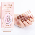 Zhengxiang factory customized gel nail stickers uv semi-cured nail polish glue hot stamping korean semi-cured nail art stickers wholesale