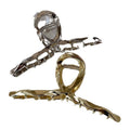 Metal cross hair clip classy cross wavy style elegant gripper shark clip back of head hair bun classy hair accessories