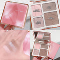 Sweet mint four-color contouring palette - all-in-one for sculpting, highlighting, shading, and nose contouring