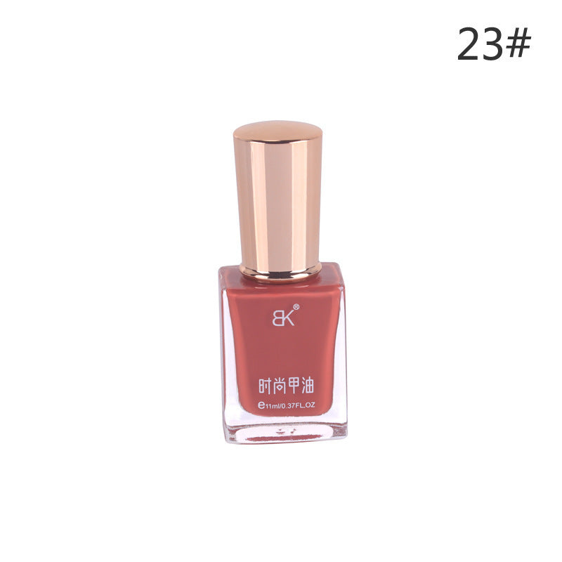 Bk summer new arrival: 36-color trendy oil-based nail polish - peel-off, no-bake, long-lasting, smudge-proof, brightening manicure