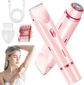 Waterproof rechargeable women's electric shaver, dual-head body groomer, wet & dry razor, cross-border hair removal device