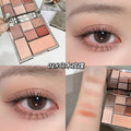 Gege bear seven-color fun eyeshadow palette - low saturation, shimmer, matte, highlight, contour, and blush all-in-one comprehensive palette