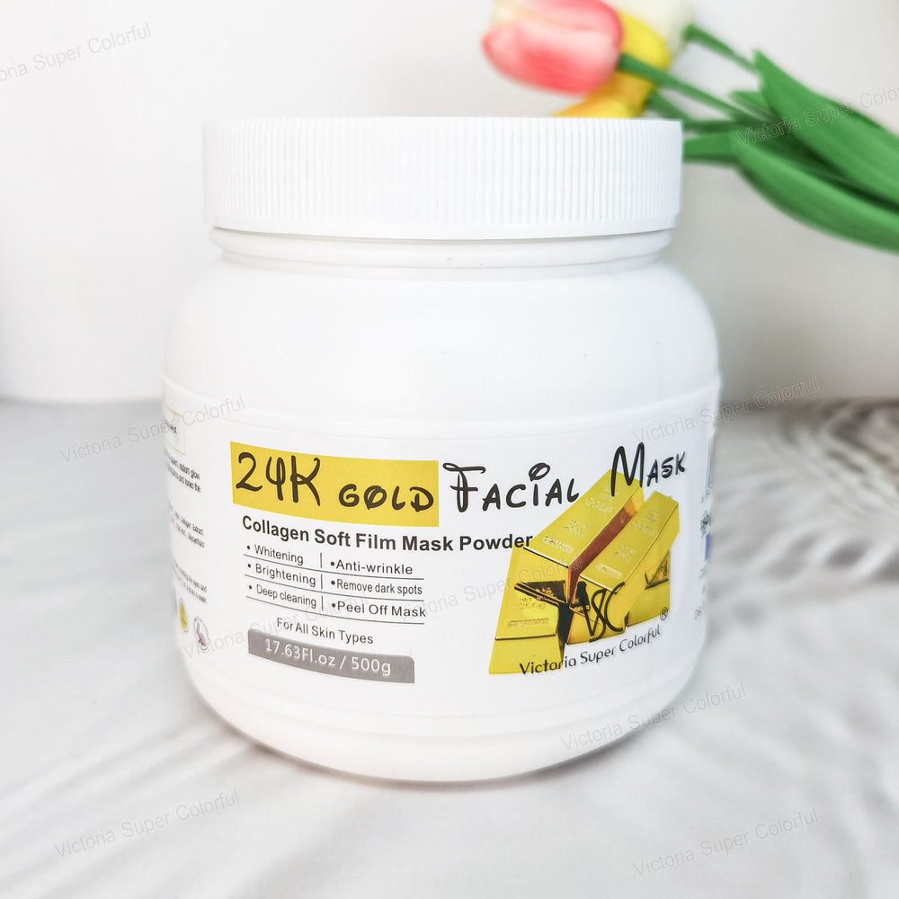 rose soft mask powder moisturizing and hydrating bottled facial mask powder factory processing export wholesale 500g