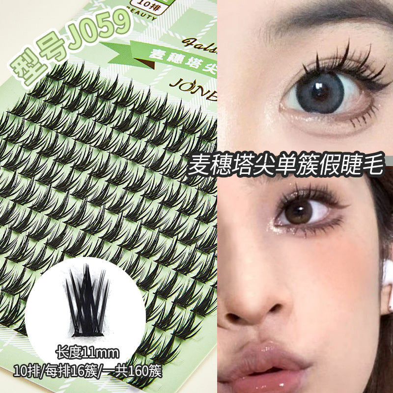 Jonbos large-capacity fake eyelashes single cluster nature little devil sunflower lazy trilogy hard stem transparent stem