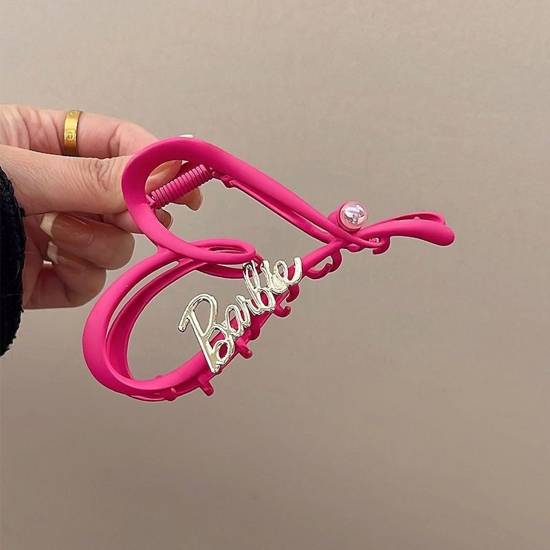 Half-tied hair cut out metal medium-sized gripper for women's high ponytail exquisite back hairpin classy elegant shark clip