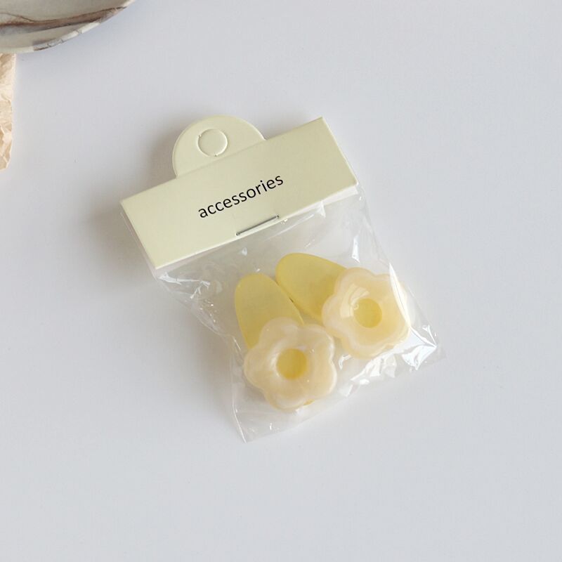 Ice cream color hairpin macaron flower broken hair sweet bangs side clip duckbill clip hairpin hair accessories hairpin