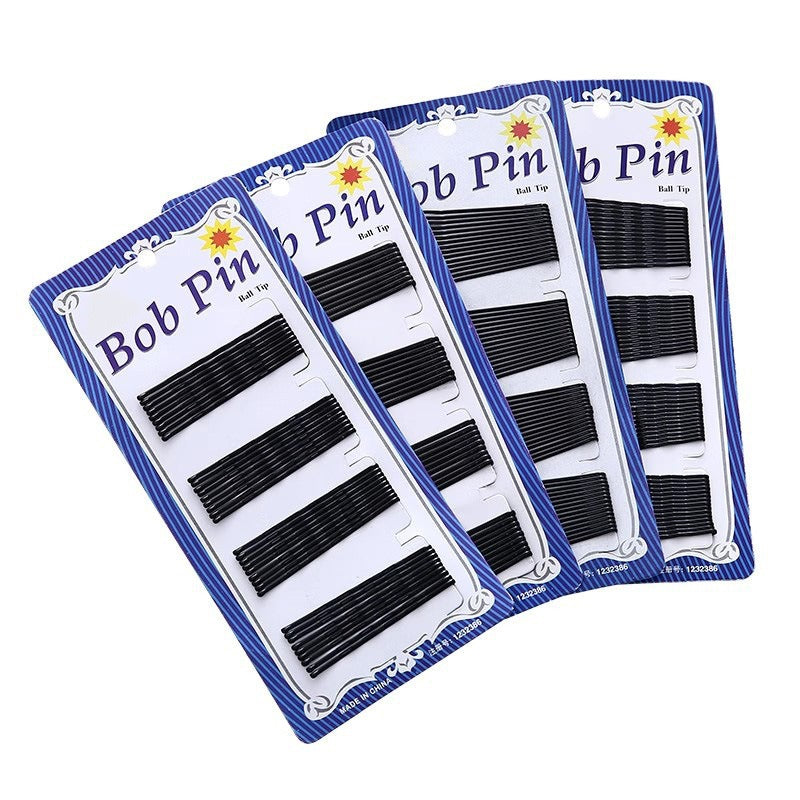 Hairpin steel clip headwear black one-word clip thick side clip bangs clip hair styling fixed broken hair clip