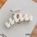 Frosted n-shaped clip white-11.5cm