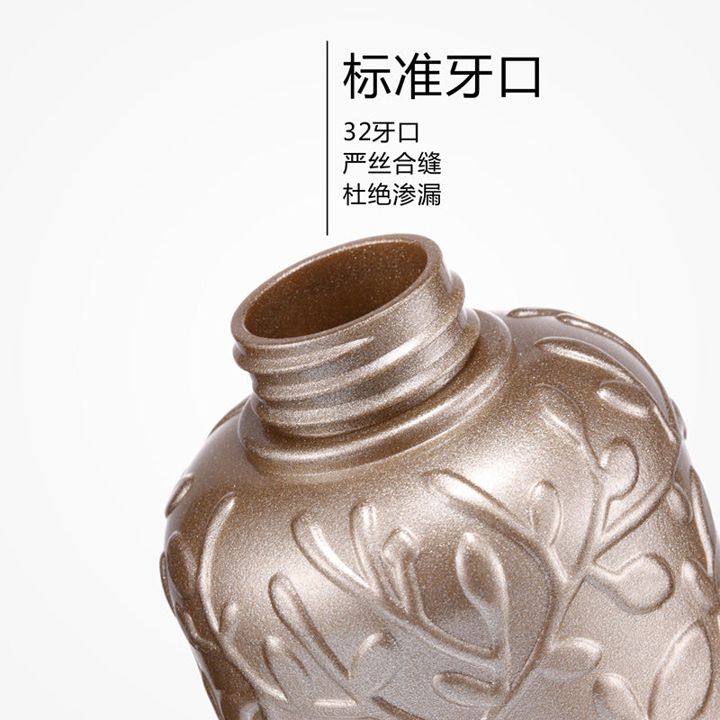 Pet premium patterned shampoo bottle, new cosmetic 500ml dispensing bottle for shampoo, conditioner, and body wash