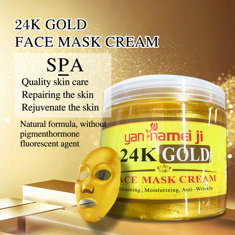 exclusive 24k gold facial mask moisturizing, hydrating, repairing and cleansing cream 600g foreign trade wholesale