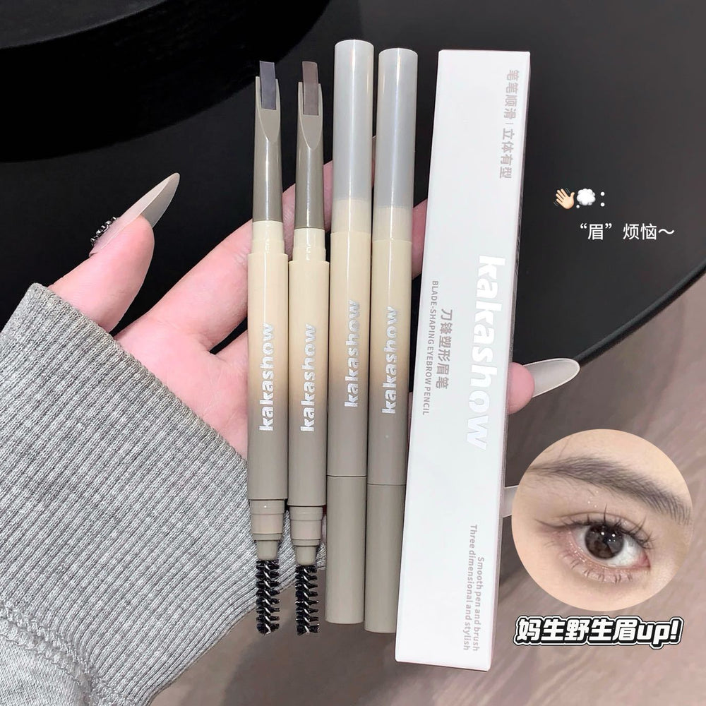 Kakashow blade shaping eyebrow pencil natural roots clear long-lasting waterproof sweat-proof non-removing double-ended eyebrow pencil