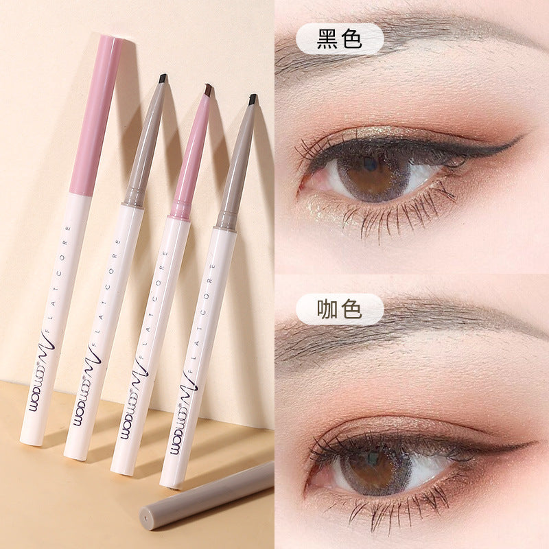 Wodwod silky smooth flat tip gel eyeliner - 3d natural look, waterproof, sweat-proof, smudge-proof, beginner-friendly, faux nude eyeliner