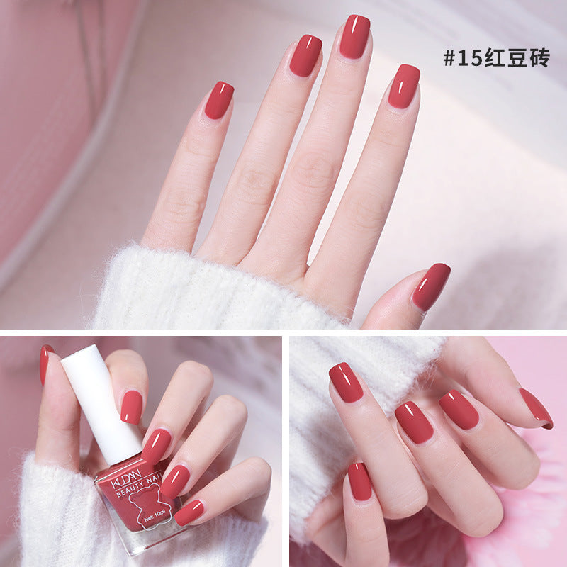 Ice-through nail polish, no-bake cool dan, new arrival, long-lasting, quick-drying jelly, transparent nude, oily, non-tearable nail polish