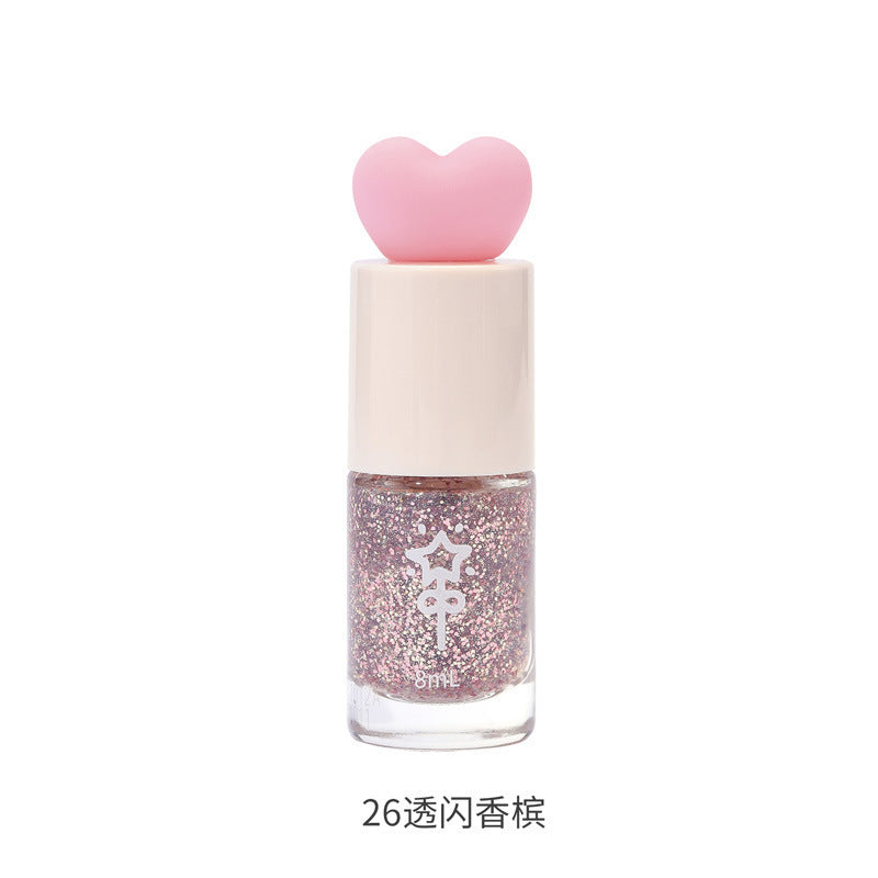 White nail polish water-based tearable whole sheet peel-off cute student new color no baking quick-drying quick-drying hot style fall and winter
