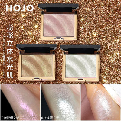Makeup hojo stereo high-gloss contouring palette, fine shimmering diamonds, face brightening, high-gloss powder, mashed potatoes, high-gloss cream