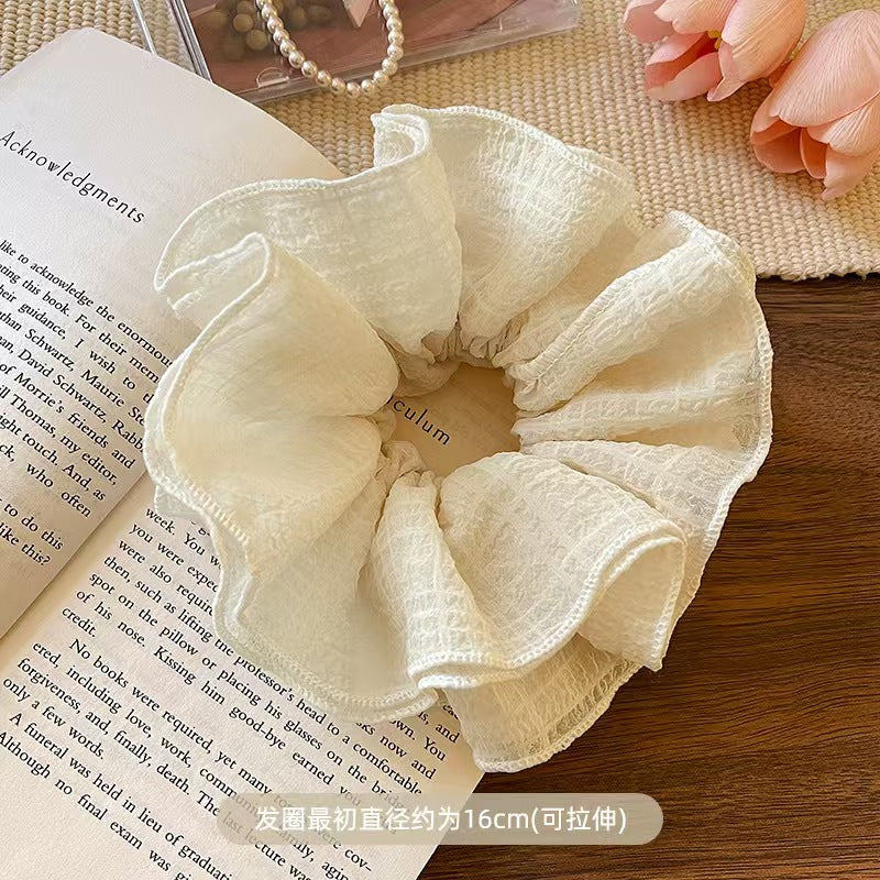 Extra large gentle purple large intestine hair tie for women elegant low ponytail hair tie classy fat intestine head flower hair tie
