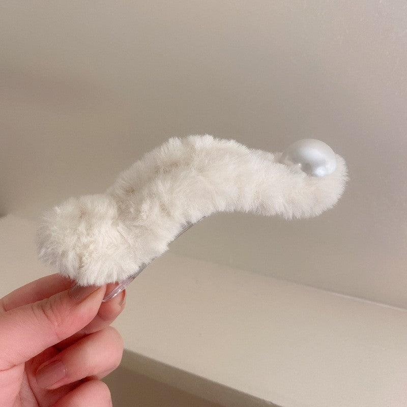 Stuffed gripper female fall and winter large hair clip classy sense ins shark clip hair volume multi-plate hair clip headwear hair accessories