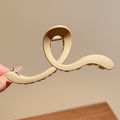 Sense of design geometric lines back of head hair clip large shark clip female frosted easiest for matchelegant hair clip headwear