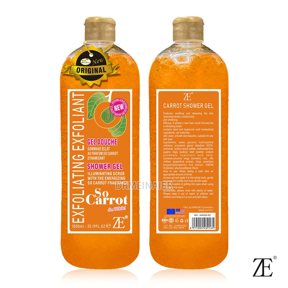 exfoliating body wash 1000ml - gold infused shower gel for all-over cleansing, silky smoothness, and hydration - wholesale for export