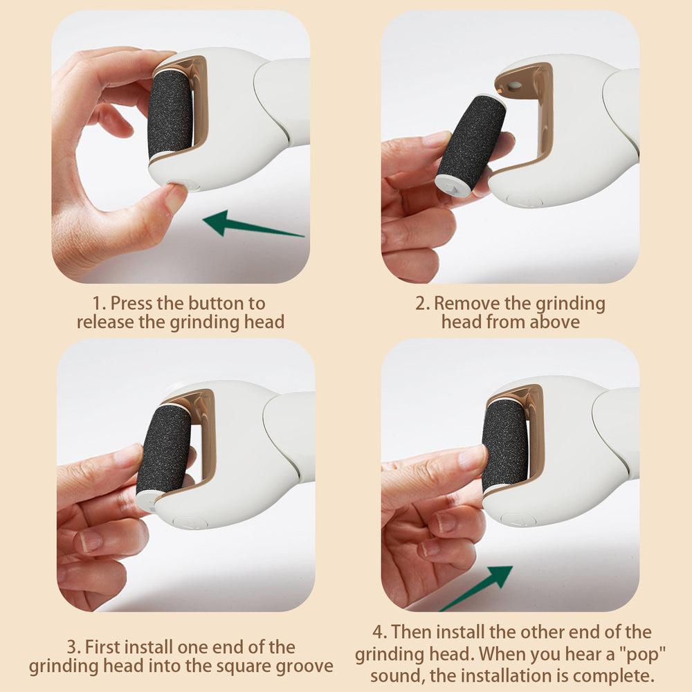 Electric foot file - exfoliating callus remover, washable, rechargeable, cross-border, heel scraper, foot scrubber, foot stone
