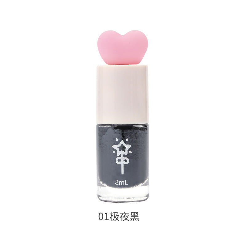 White nail polish water-based tearable whole sheet peel-off cute student new color no baking quick-drying quick-drying hot style fall and winter