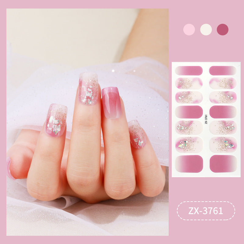 Zhengxiang factory customized japanese and korean nail art stickers hot stamping 5d epoxy imitation diamond starburst christmas nail stickers full stickers wholesale