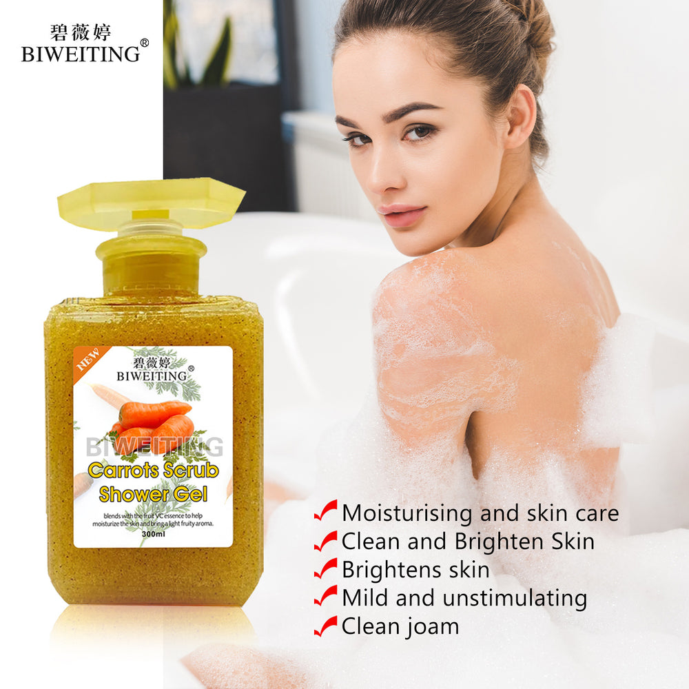 export scrub shower gel - deep cleansing, refreshing oil control, fragrant, skin softening, long-lasting scent, moisturizing body wash