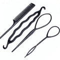 Hair accessories hair curler 4-piece suit hair pulling needle braiding tool hair accessories ball head artifact