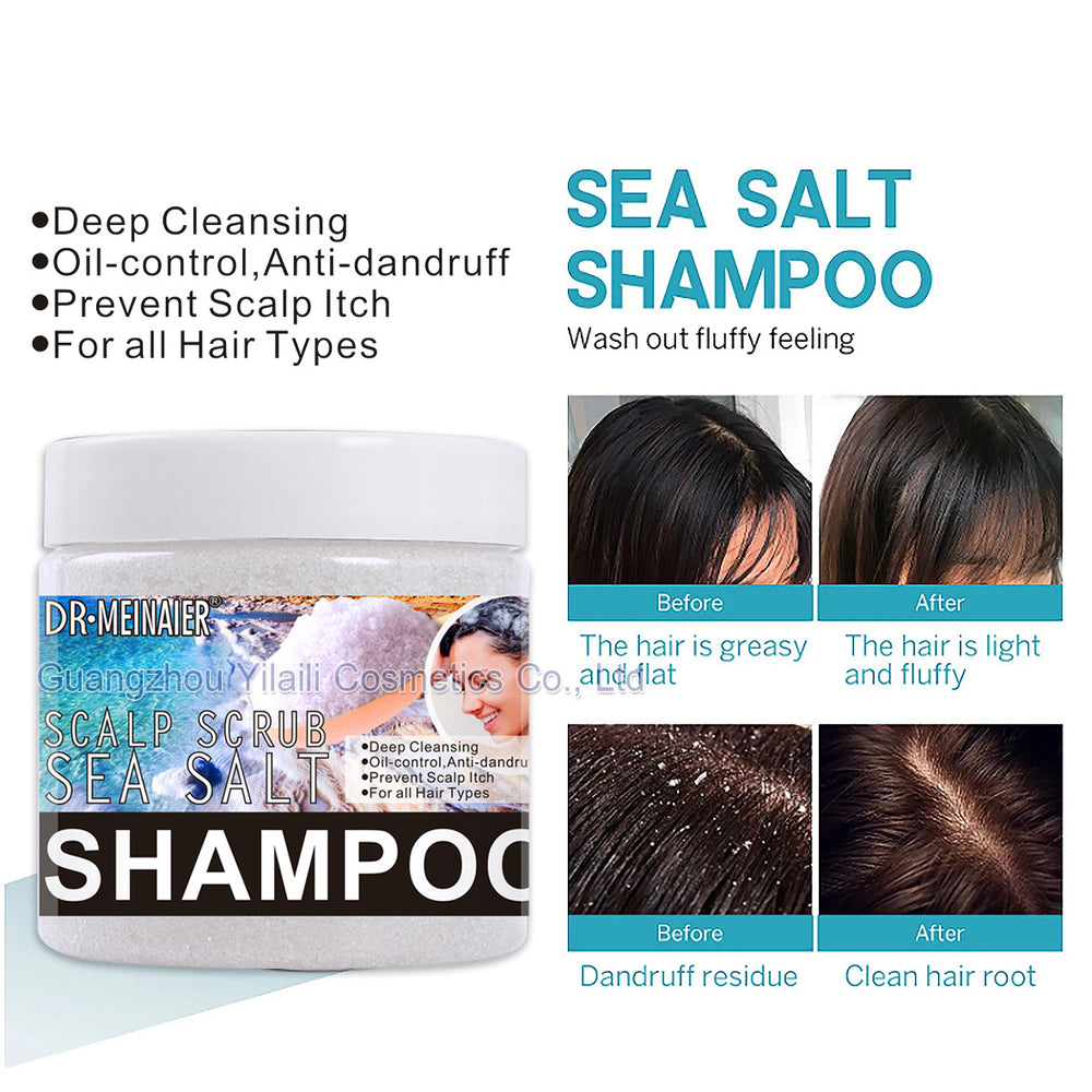 sea salt scrub oil control scalp cleansing scalp fluffy shampoo scalp shampoo rich foam
