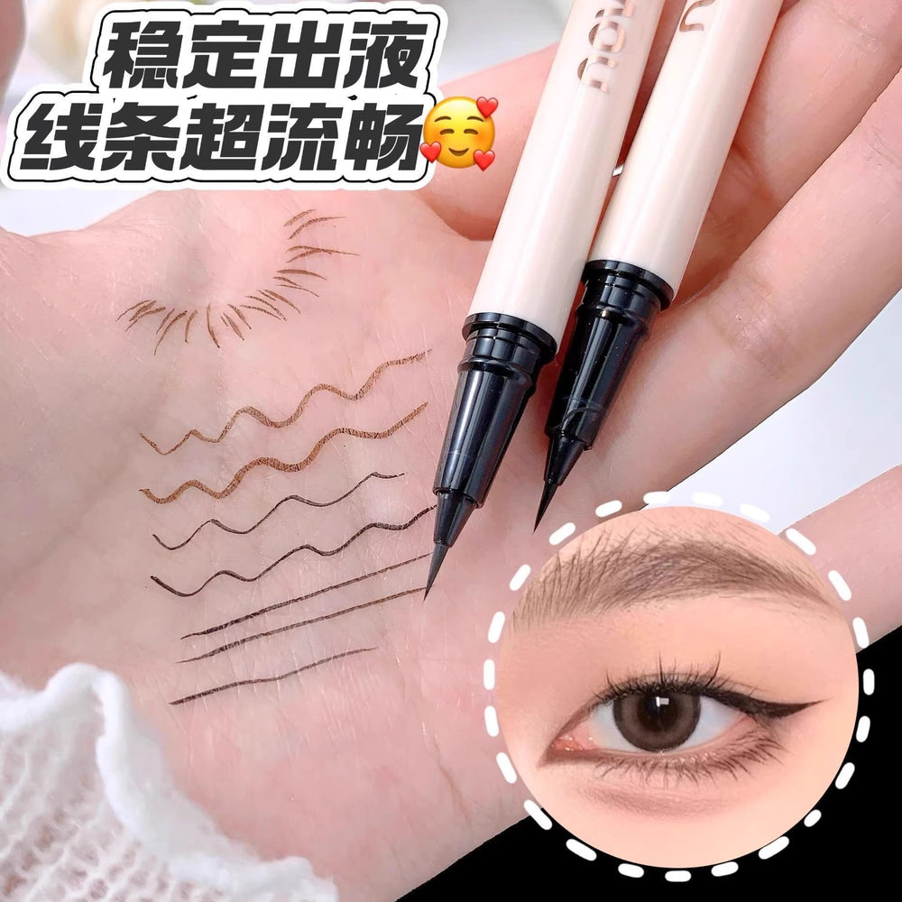 Novo smooth & fine eyeliner - waterproof, sweat-proof, smudge-proof - perfect for beginners, includes lower lash eyeliner
