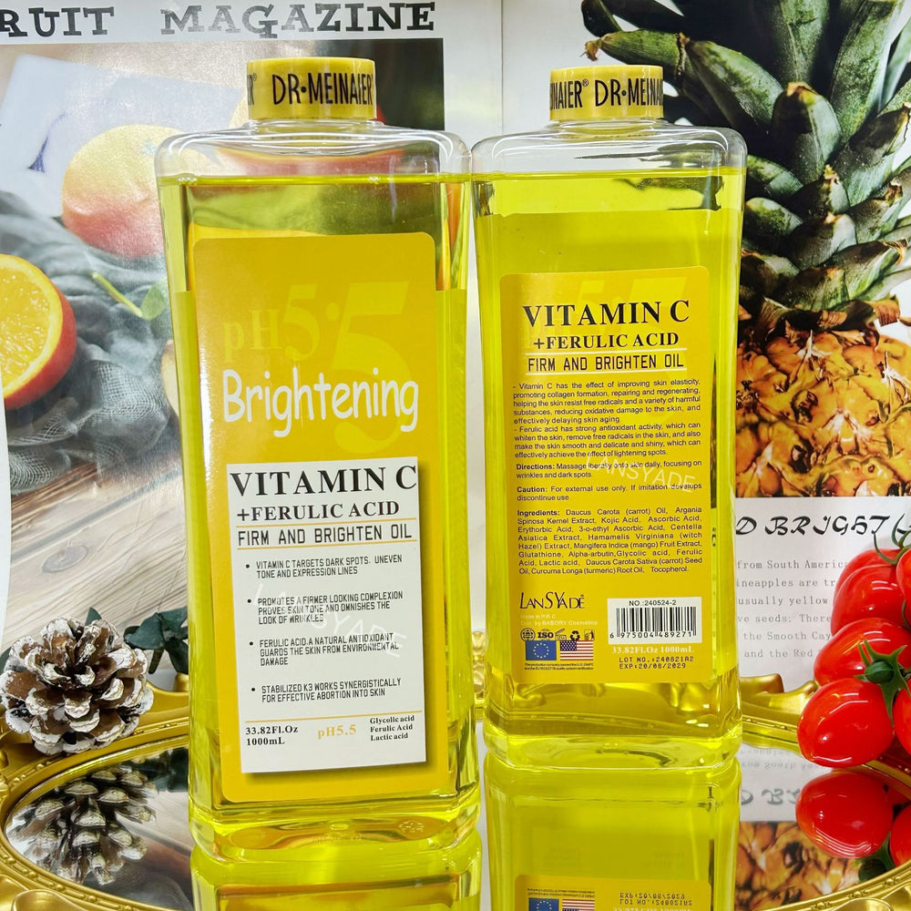 vc oil facial and body blackening massage oil massage full body spa brightening and glowing oil 1000ml essential oil