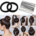 hot-selling ball head flower bud donut 36-piece set lazy hair accessories hair tie hair set