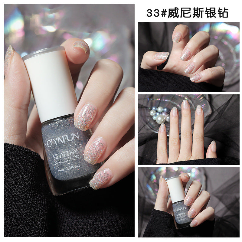 Ouyafei new arrival water-based nail polish 8ml no-bake peelable long-lasting quick-drying nail polish student peelable nail polish