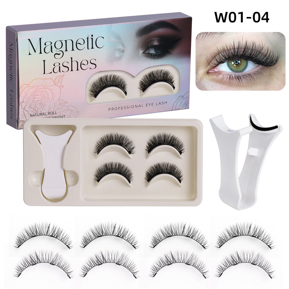 Amazon's best-selling eyelash all-in-one box, stereo thick magnetic false eyelash storage box, one-piece clip set