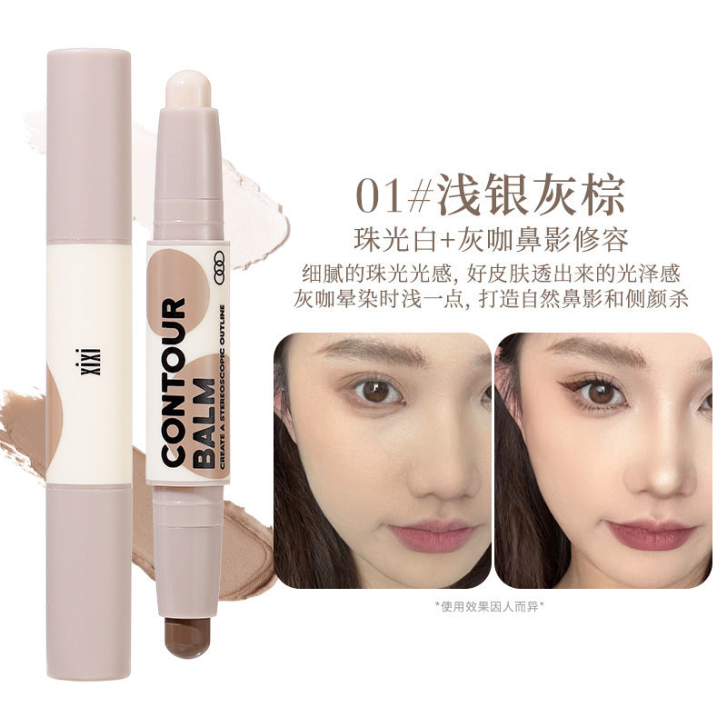 Xixi art student plastic contouring stick double-ended shadow pen face brightening stereo matte nose shadow silhouette soft mist