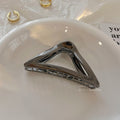 Classy metal triangle hairpin for women's back of head, elegant popular gripper, large shark clip, headwear