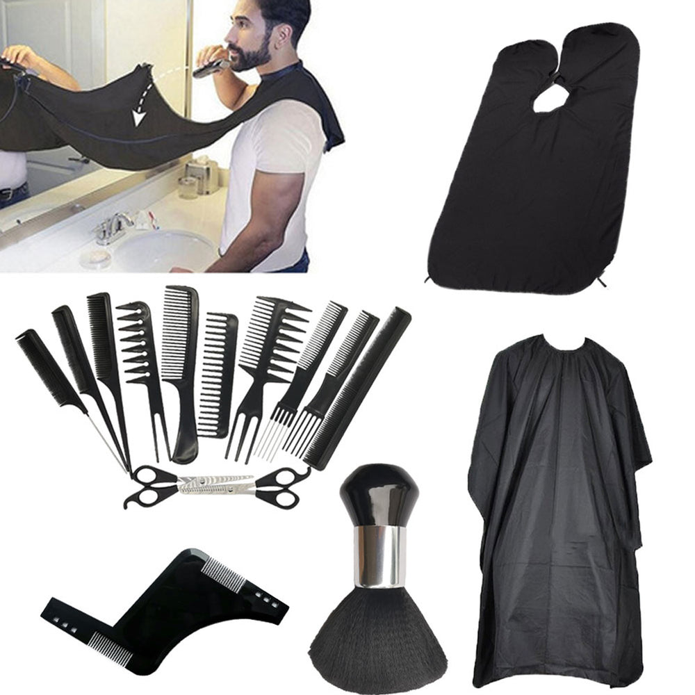 Amazon bestselling men's hairdressing tool styling kit beard shaving comb hairdressing cape hair dye cape
