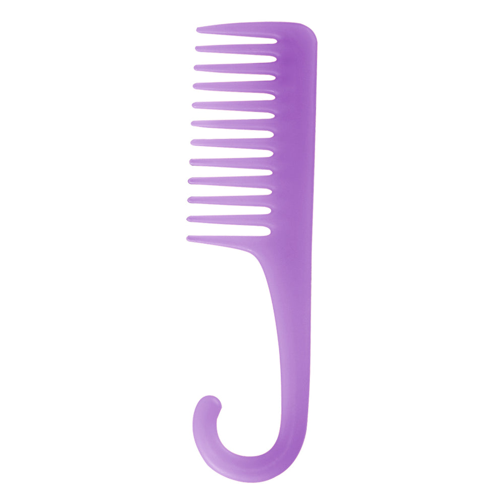 Colorful large curved comb long hair comb large tooth wide tooth curved hook parting comb men's women's for home plastic comb