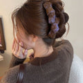 Gentle trap~autumn and winter woolen bow gripper for women 2025 new hairpin back of head hair duckbill clip
