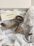 Autumn/winter acrylic bow geometric hair clip for women, 2024 new high-end claw clip, large ribbon shark clip