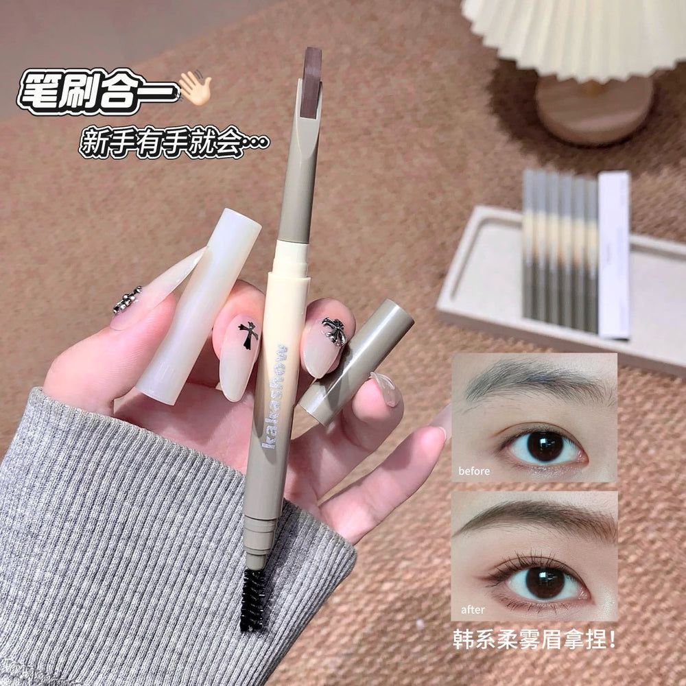 Kakashow blade shaping eyebrow pencil natural roots clear long-lasting waterproof sweat-proof non-removing double-ended eyebrow pencil
