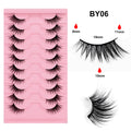 fashion style hard stem false eyelashes southeast asia 3d stereo natural half eye eyelashes flat factory wholesale