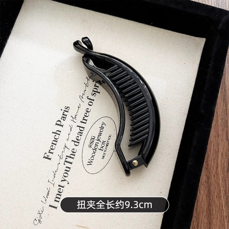 Ankola red casualclassynew arrival bright banana horizontal clip one-word clip elegant half-tied hair clip twist clip