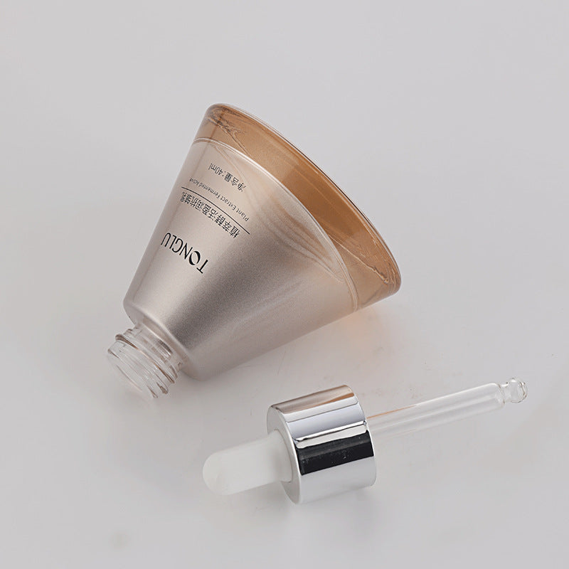 New arrival cosmetic glass bottle 40ml conical dropper bottle essential oil bottle press tip thick bottom essence refill bottle