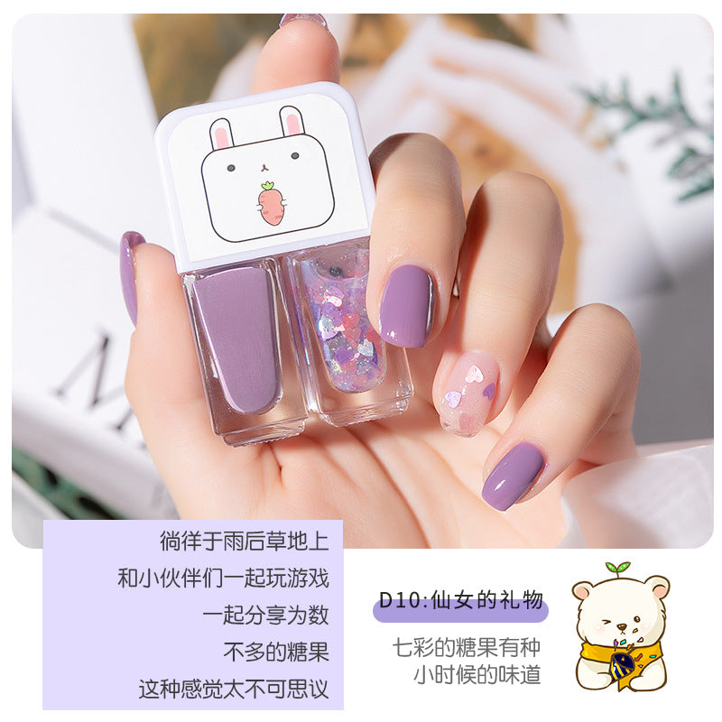 New arrival no-bake gemini water-based peelable transparent nail polish nail polish suitnail polish