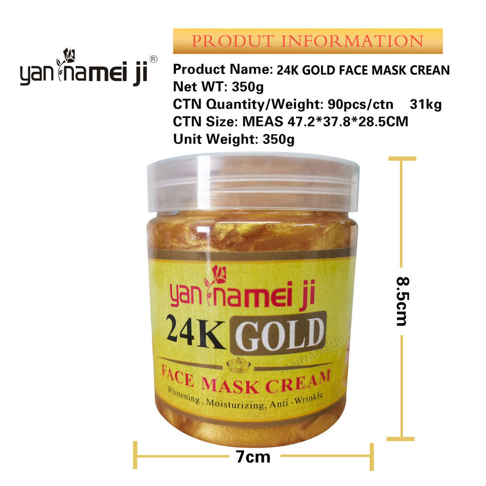 exclusive 24k gold mask moisturizing, hydrating, repairing and cleansing cream 350g foreign trade wholesale