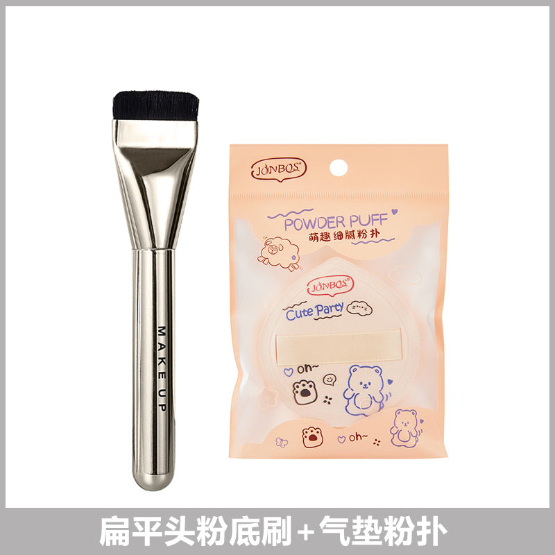 Jonbos foundation brush - flat angled brush, seamless finish, makeup artist grade, perfect for applying foundation
