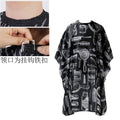 hot-selling large size 120*145 thickened hairdressing cloth hair cutting printing black hairdressing apron hair dyeing shawl